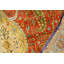 Lamani Wool Oriental Area Rug in Rust/Yellow/Blue