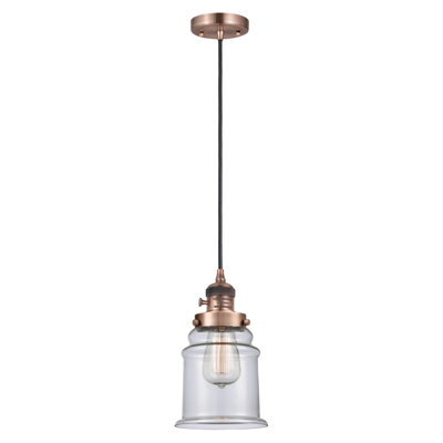 Franklin Restoration - Alvi - Mini-luminaire suspendu à cordon de 5 po - Interrupteur marche / arrêt - Ampoule non incluse