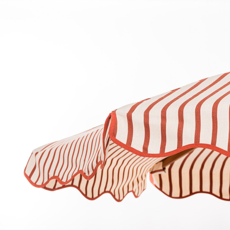 Market 84'' W Umbrella, Red/White Striped