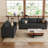 Ayden Hunsicker 2-Pieces Linen Couch Modular Sectional Sofa Storage Seat Sofa Set For Apartment Livingroom Lounge, 2-Seat & 3-Seat Sofa Set-371501525