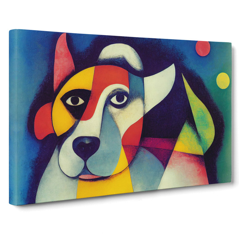 Dog In Abstract - Wrapped Canvas, 35cm H x 50cm W x 3cm D