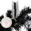 Couronne de Noël pré-éclairée à DEL en pin noir à piles - 16 po - lumières blanches fraîches
