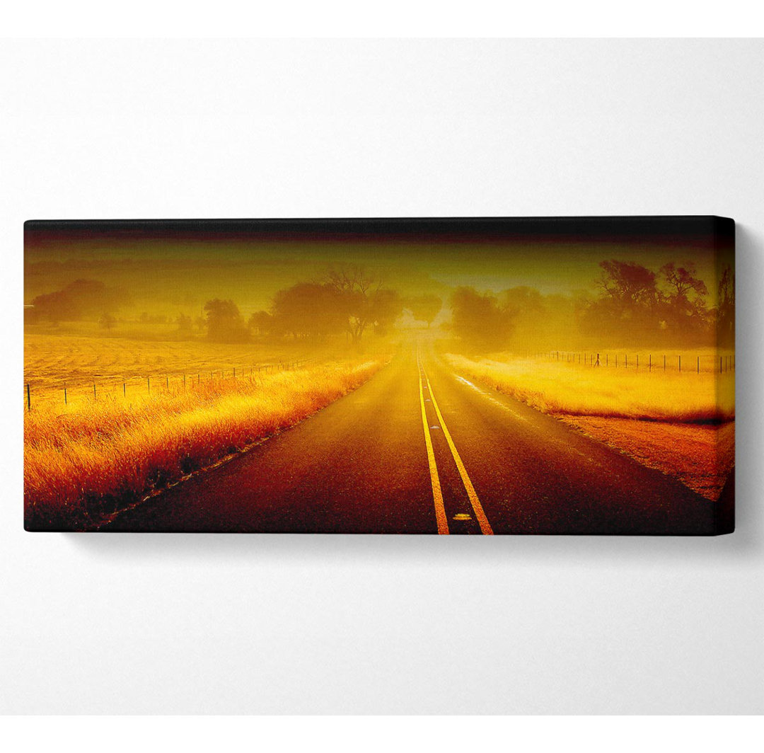 Misty Road - Kunstdrucke auf Leinwand - Wrapped Canvas