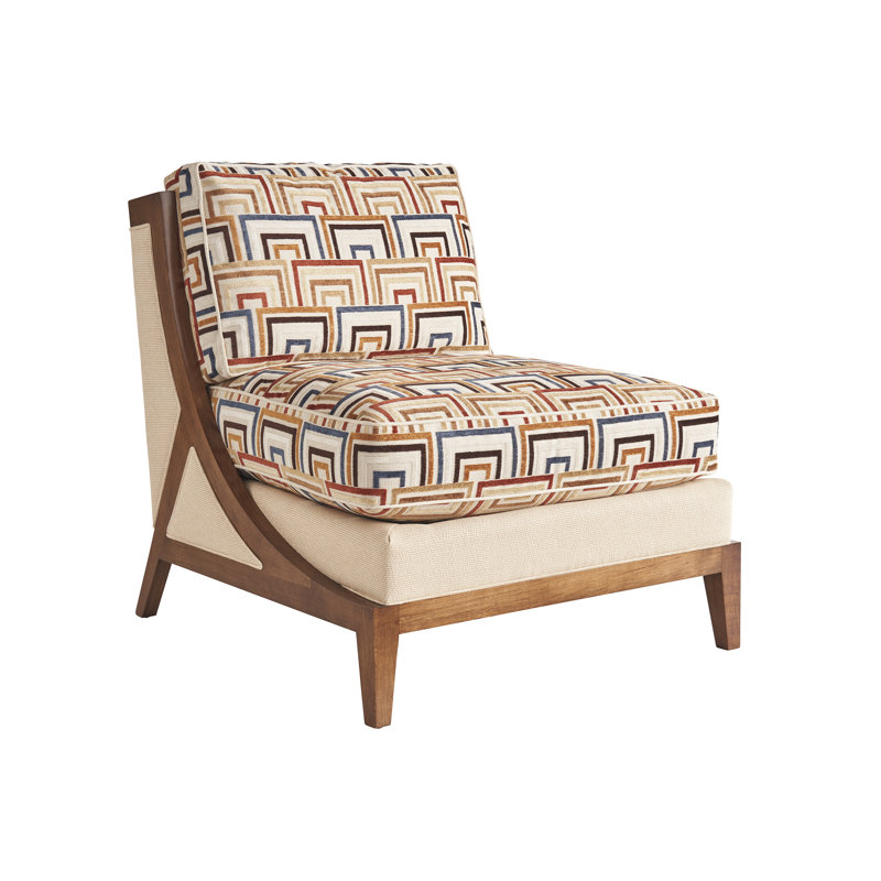 Sunset Key 33.5" H Upholstered Slipper Chair