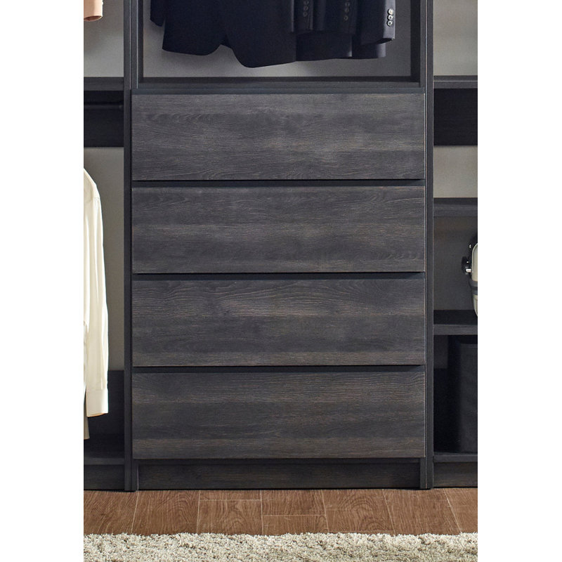 Kalinikos 94.19'' Closet System, Black