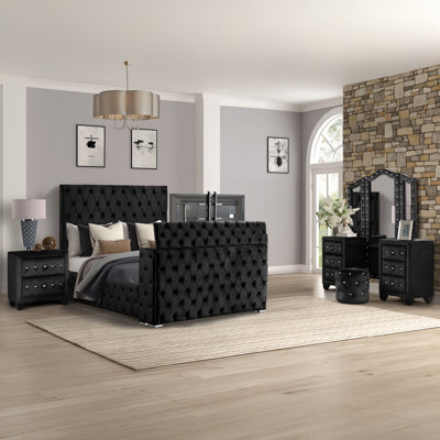 Mikilah 4Pc Vanity Bedroom Set