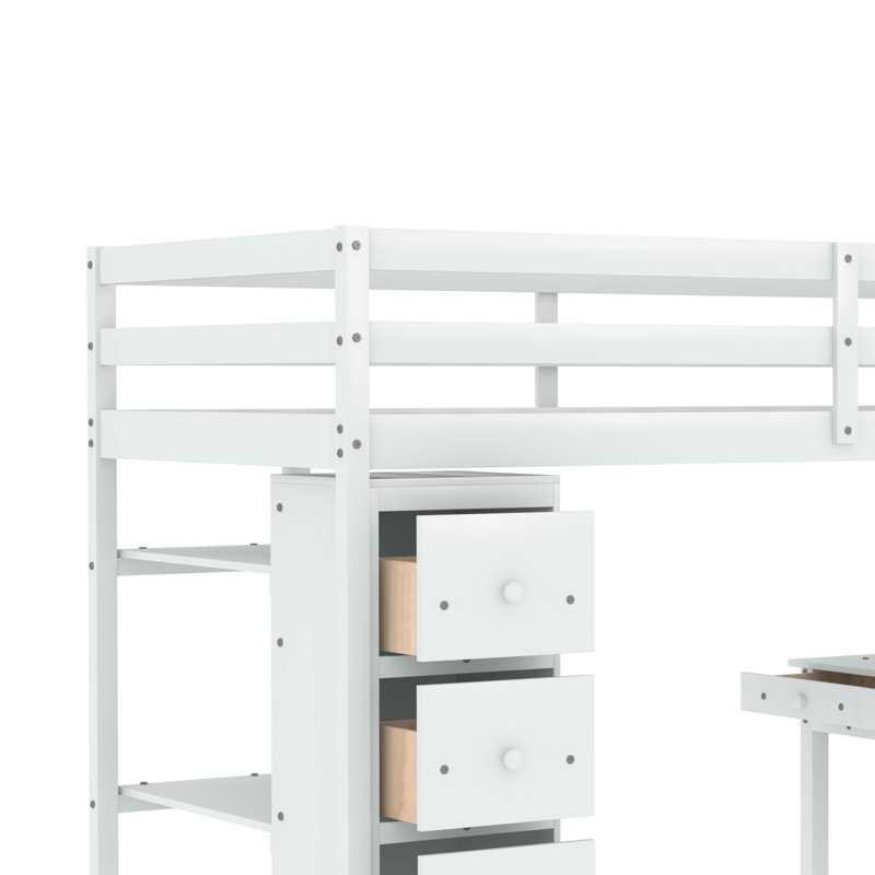Putman Kids Twin Loft Bed, White