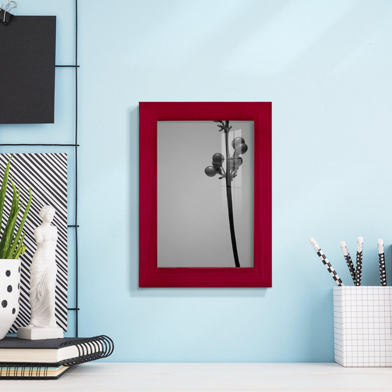 Liriope III, reproduction d'art encadrée, Rouge, H 6 po x l 4 po x P 1 po