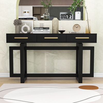 Console en bois avec tiroirs de rangement