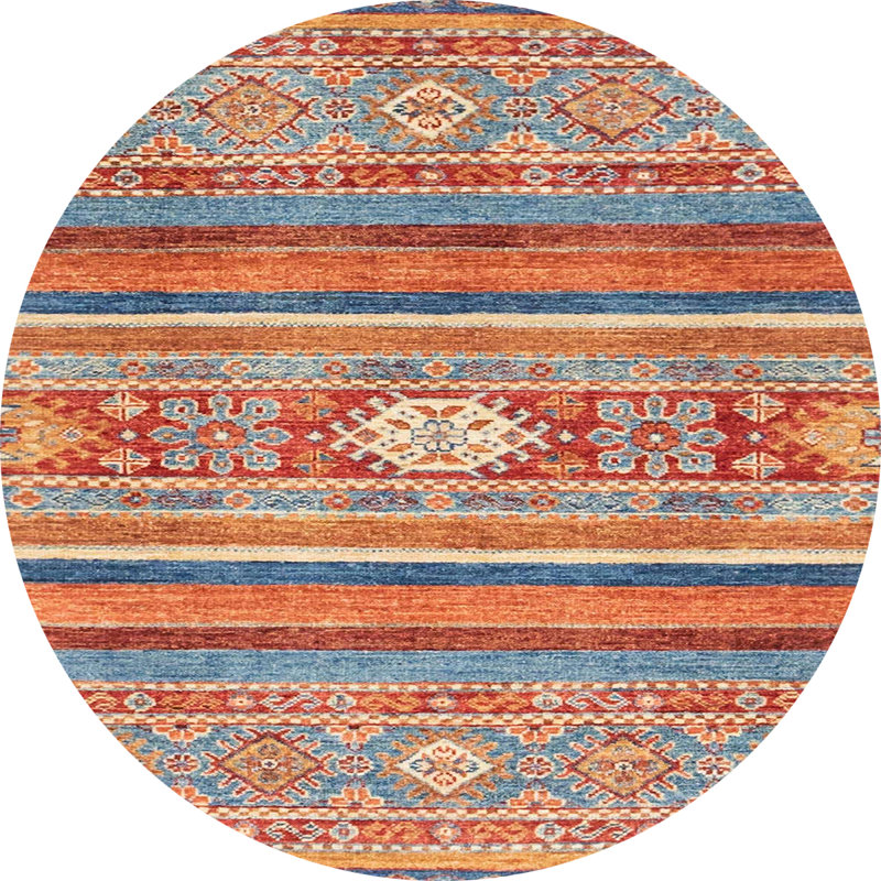 Abstract Indoor Rug, Round 6'