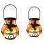 Paquet de 2 lanternes solaires d'extérieur imperméables, colibri en métal avec flamme scintillante pour patio, porche, jardin