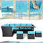 Hinesville 7 Piece Rattan Lounge Dining with Cushions-579922095