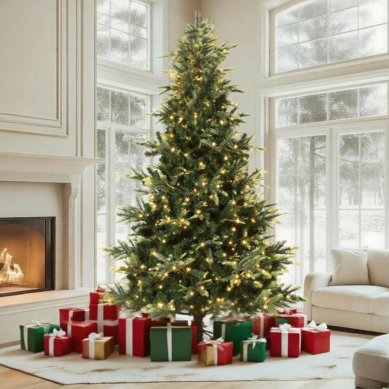 Lighted Artificial Christmas Tree, 2.7m H
