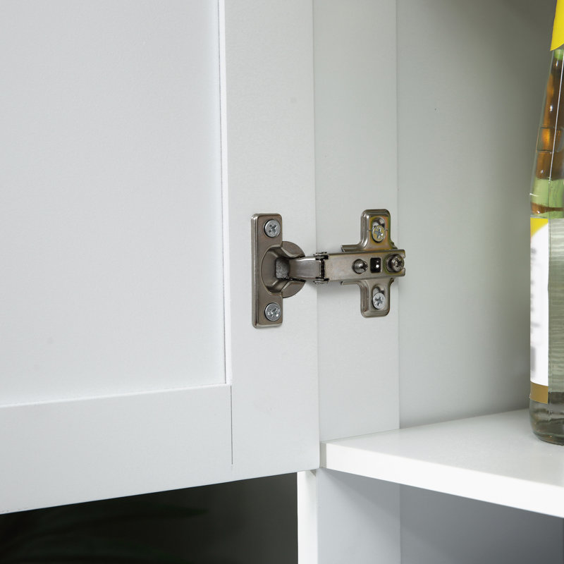 White Modern Kitchen Pantry Storage Cabinet with Hutch