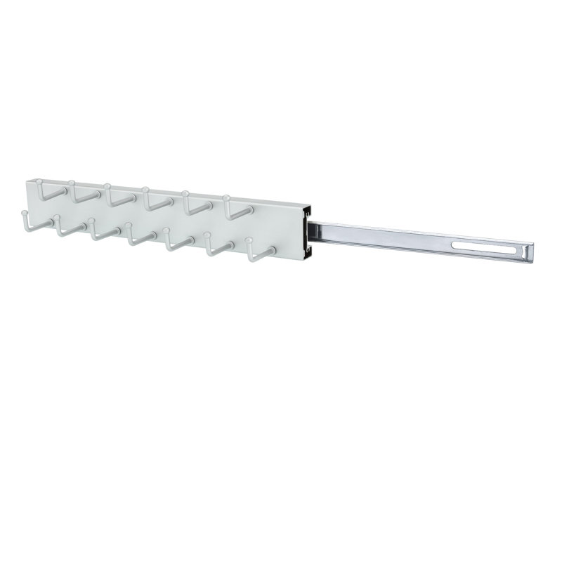 Porte-cravates, 2.5" H x 2.5" W x 13.25" D, Chrome mat