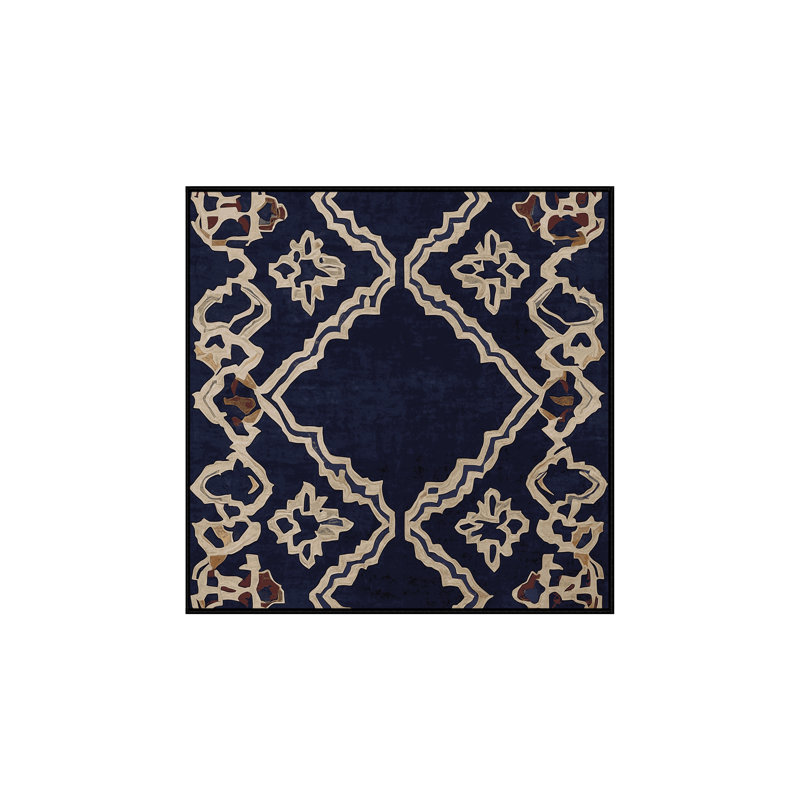 Machine Washable Gray Area Rug, Square 4'