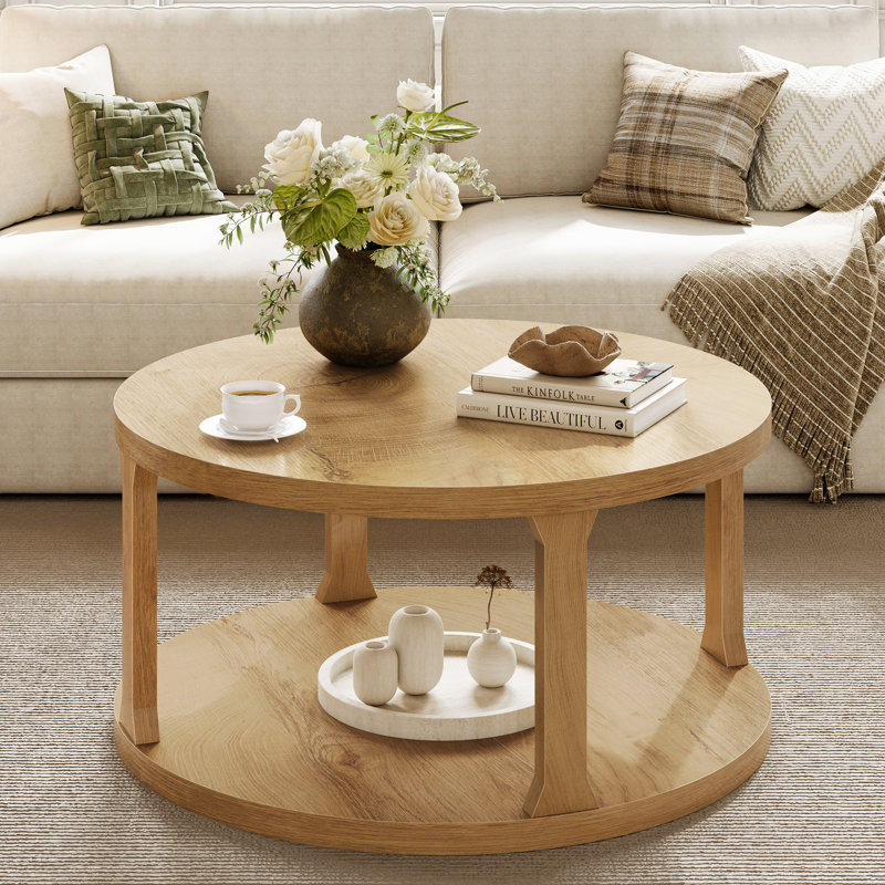 31.5" Round Coffee Table, Natural