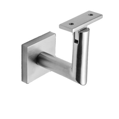 Support de main courante à fixation en surface avec rosette carrée et plaque plate