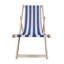 Chaise longue pliante Populus Wood Stripe Blue Stripe