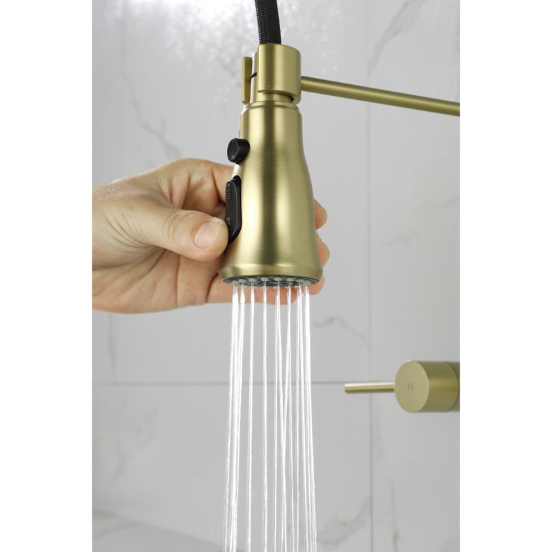 3 Functions Wall Mounted Bridge Kitchen Faucet