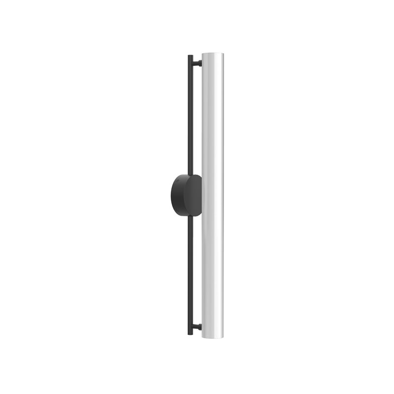 Gramercy Sleek Black LED Cylinder Sconce with Touch Dimmer