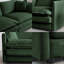 Canapé de style Mid-Century rembourré en chenille avec 5 coussins décoratifs, conception modulaire pour le salon-1385407071-1385407070-1385407040