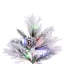 Vickerman 7.5'' X 49" Flocked Atka Pine Artificial Christmas Tree, 3Mm LED Color Changing Lights-58163934