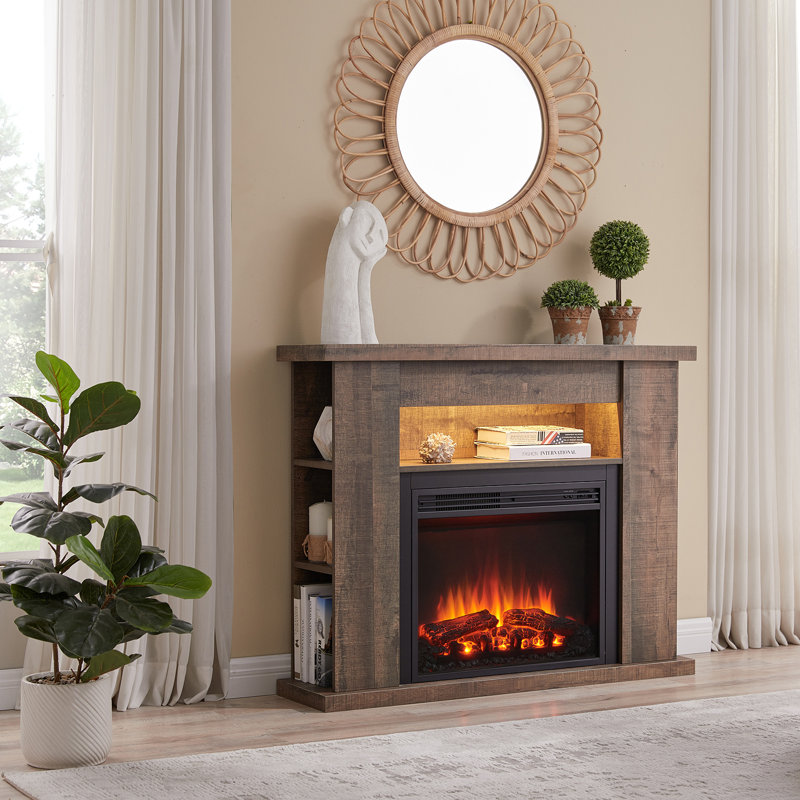 Cassella 43.3'' W Electric Fireplace with 4500 BTU