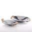Metal Oval Posh & Luxe Decorative Bowl in Silver/Gold-231814489