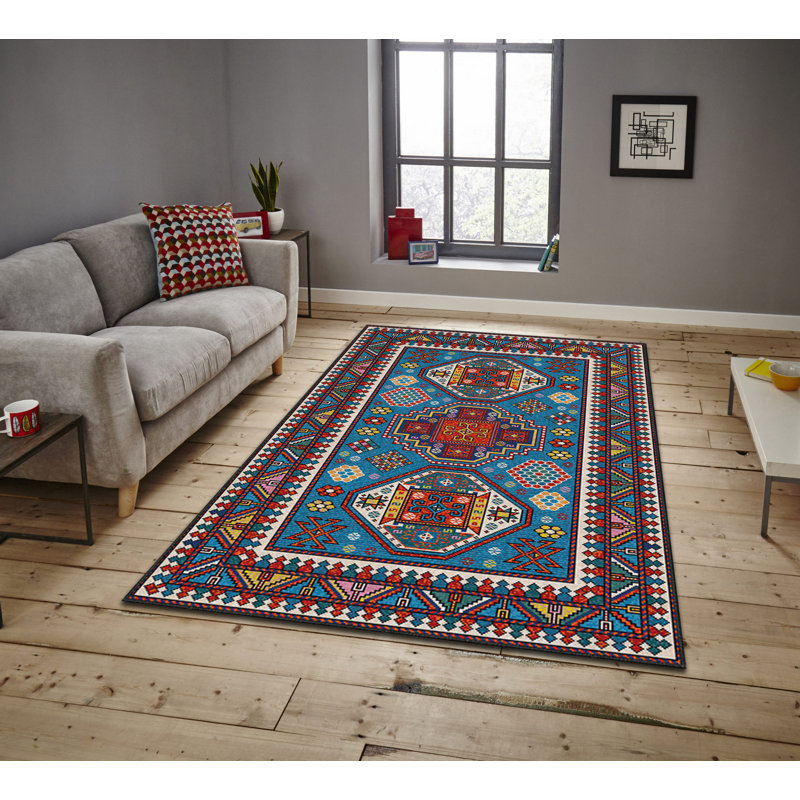 Luxurious Area Rug, 100% Polyester, 5.9 x 9.2 Feet | 740 g/m² Weight, Non-Slip Felt Dot Underside, Easy Clean Velvet Fabric, 0.08 in Pile Height | Machine Washable, Perfect for Living Room & Bedroom Décor