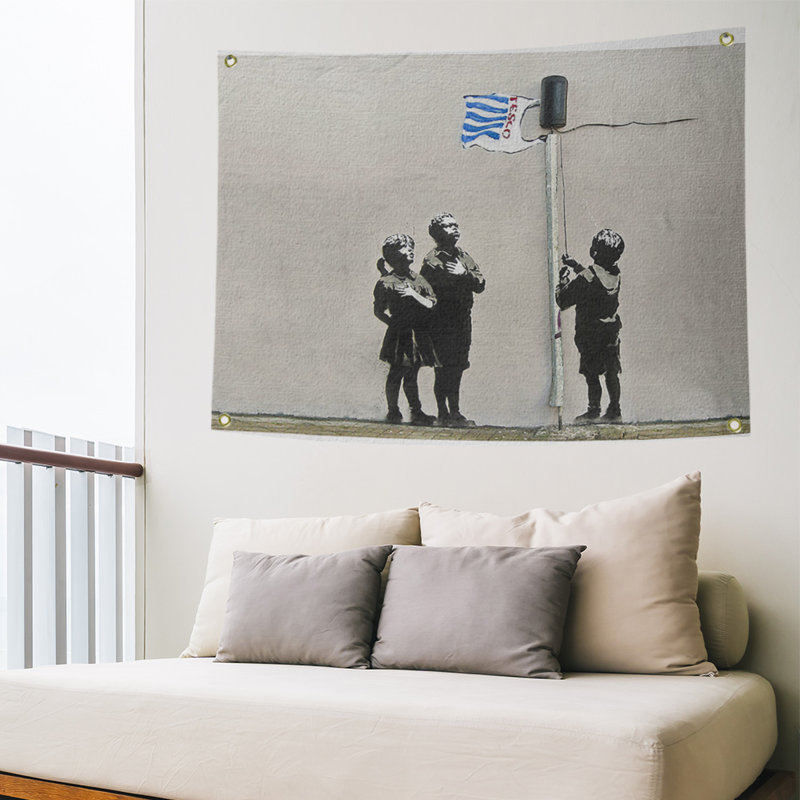 Polyester très peu utile tapisserie, H 59 po x l 80 po x P 1 po