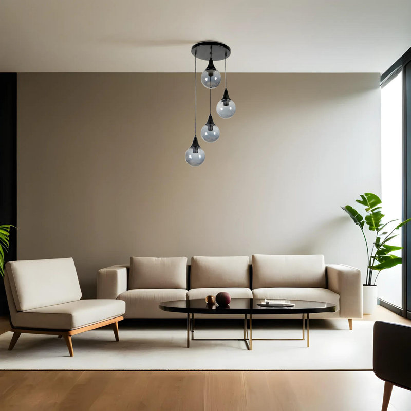 Chandle Chandelier, Fume/Black