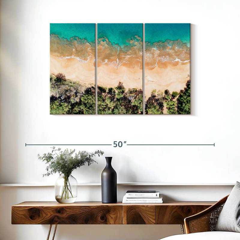 Vue aérienne de la plage Gillard Maui, H 24 po x l 38 po