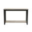 Moderne gris / noir deux tons finition console 1pc table sous la table de rangement de salon canapé en bois d'hévéa noyer