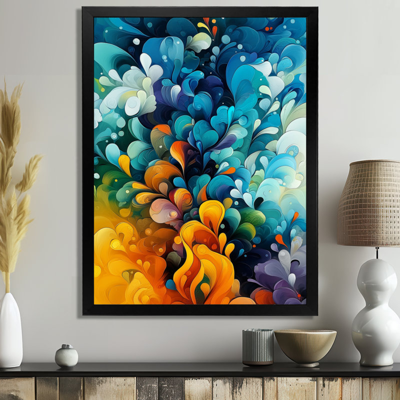 Novae - reproduction d'art sur toile abstraite, H 40 po x l 30 po, Noir, noir, noir, noir