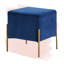 Repose-pieds standard carré en velours de 15,5 po de largeur Oreta-1399486978