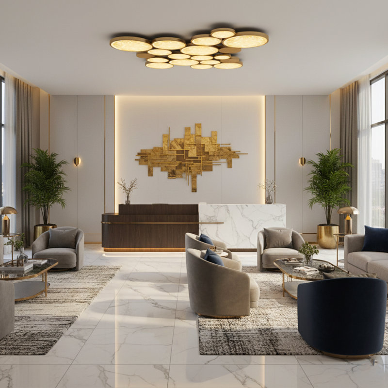 Circle Wall Sconce Light Glass And Brass – Elegant Ambient Lighting
