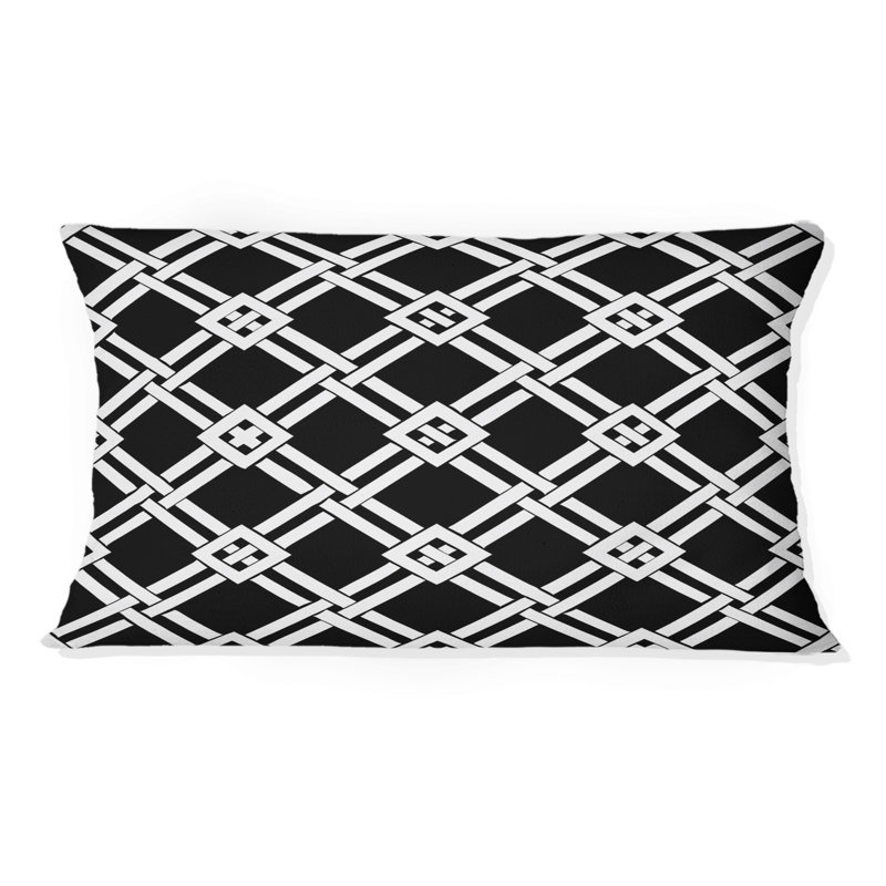Coussin noir Modern Trellis IV - Modern