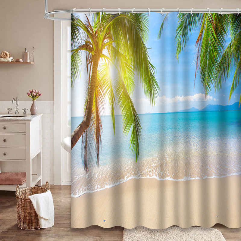 Rideau de douche Palm Beach, L 72 po x l 72 po