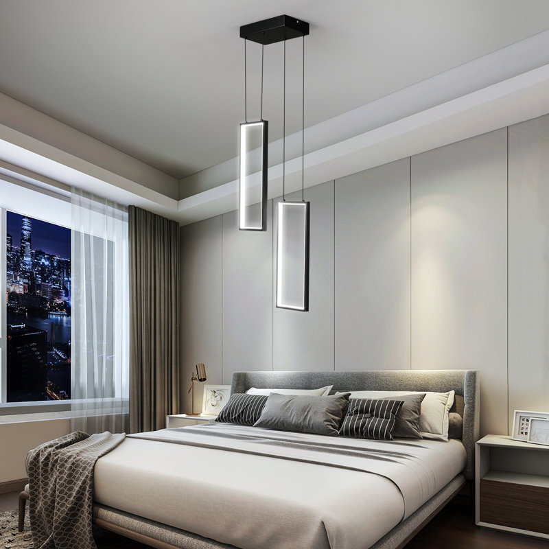 Îlot de cuisine moderne à intensité variable Luminaire suspendu à DEL Luminaire suspendu pour escalier Lustre pour escalier Grand lustre Hall d'entrée Lustre pour vestibule