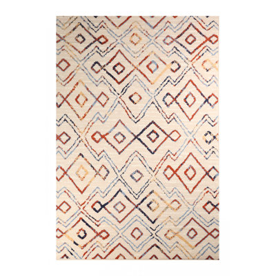 Tapis ivoire / rouge / bleu marine Gidney