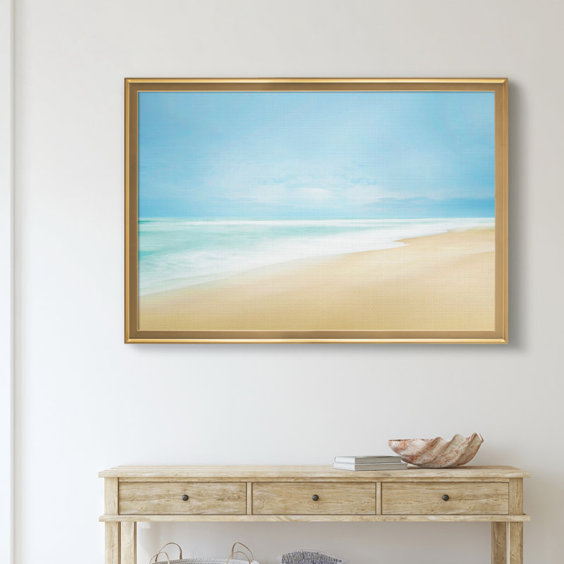 Beachscape Photo IV - reproduction de cadre photo, Doré, H 30,5 po x l 42,5 po x P 1,5 po