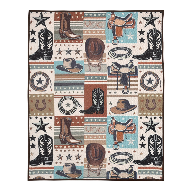 Jeté matelassé Western Charm