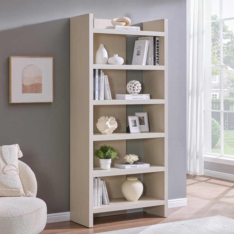 Bibliothèque ouverte standard à 6 niveaux, étagères de rangement autoportantes avec tablettes réglables pour bureau, salon et salle d'étude