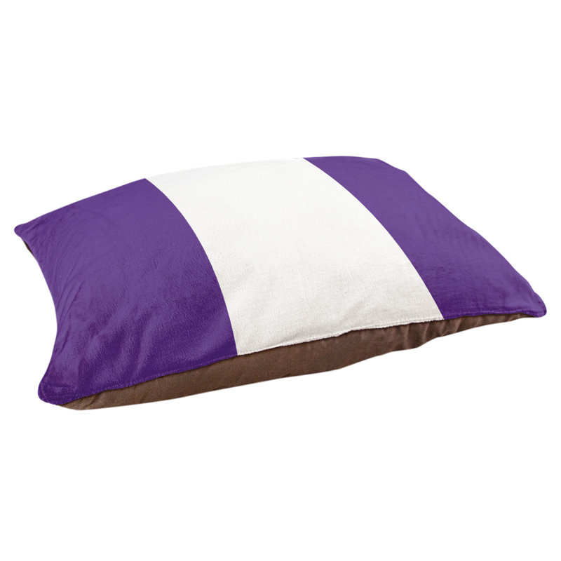 Coussin Minnesota, Grand (l 50 po x P 40 po x H 7 po), Mauve / blanc