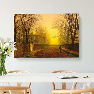 Golden Autumn by John Atkinson Grimshaw - Wrapped Canvas Painting