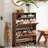 Shoe Storage Cabinet With 2 Flip Drawers,Farmhouse Narrow Shoe Organizer With Legs,Freestanding Hidden Slim Shoe Rack Cabinet With Open Storage For Entryway,Hallway, Foyer-217249448