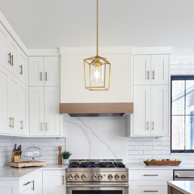 Lustre de style lanterne pour îlot de cuisine 1 lumière