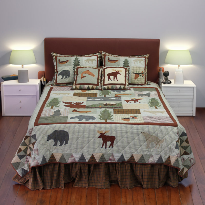 Courtepointe réversible simple Mountain Whispers, Double / grand