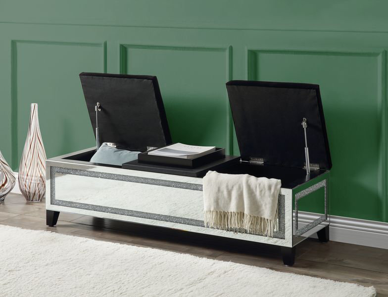 Banc Bryson, miroir et faux diamants
